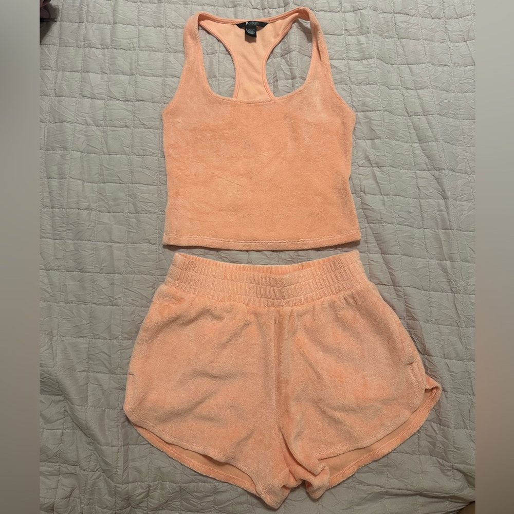 Victoria's Secret Coral matching tank top and shorts